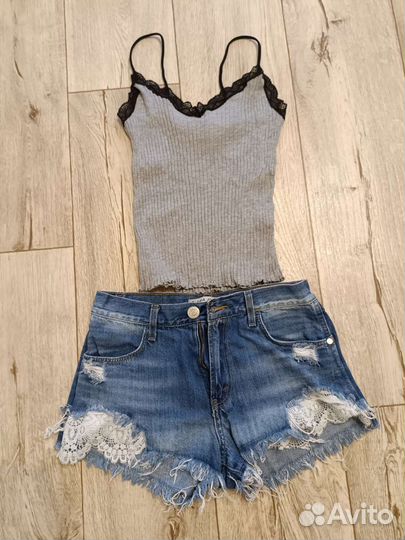 Шорты джинсовые и топ