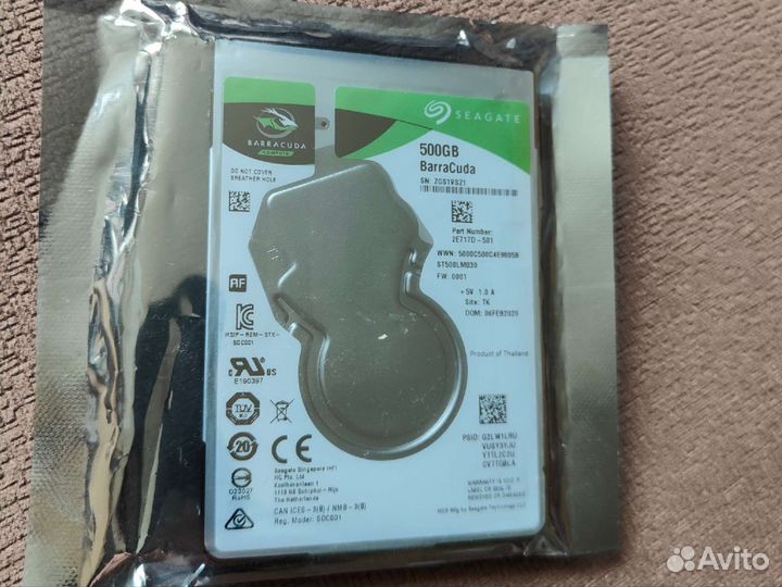 Новый жёсткий диск Seagate 500Gb 2.5