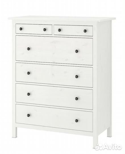 Комод Хемнэс 6 ящиков, белый