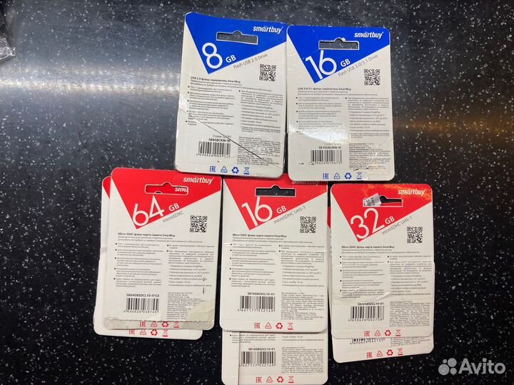 MicroSD и флешки Smortbuy 16 32 64GB