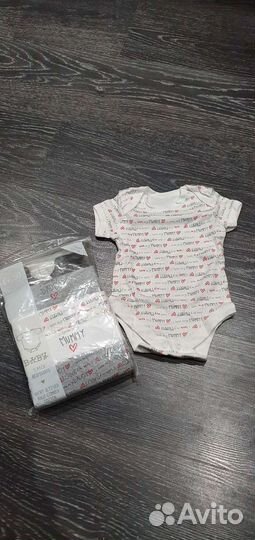Новый набор боди для малыша, 0-3 мес, 56-62 см