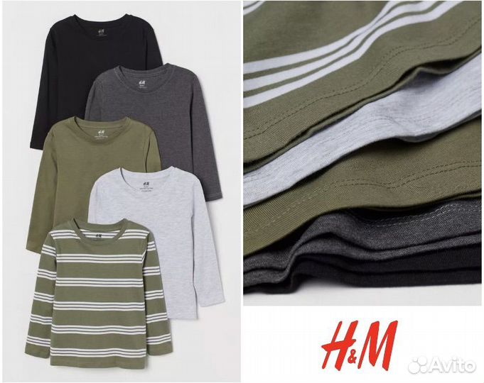 Набор лонгсливов H&M 92 98/104 110/116 112/128