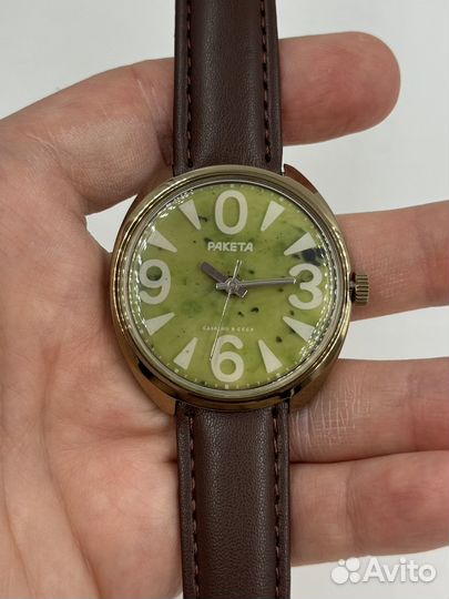 Уникальные часы Ракета-Big Zero Зеро нефрит эмаль