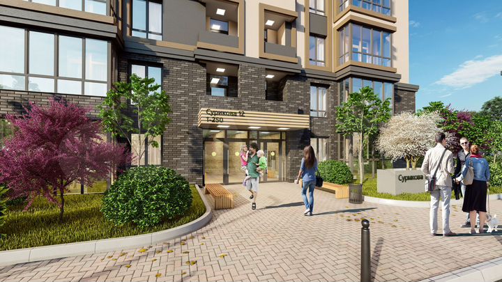 1-к. квартира, 44,4 м², 1/25 эт.