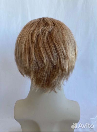 Парик новый мужской Натуральный full lace блонд