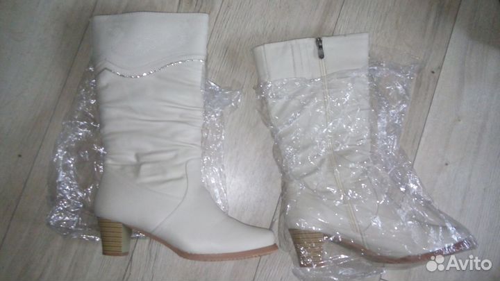 Сапожки бежевые, дл. стельки 26,5