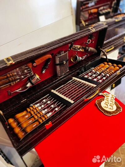 Набор шампуров подарочный с рогами