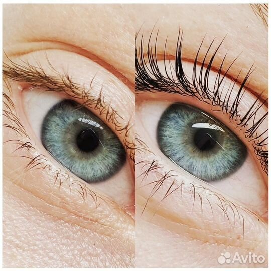 Ламинирование ресниц, оформление бровей