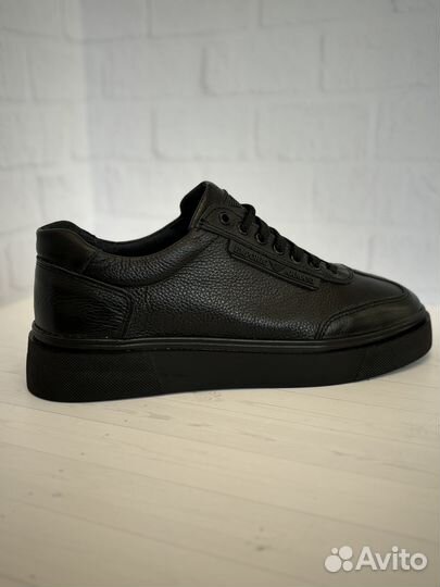 Полуботинки armani кожаные