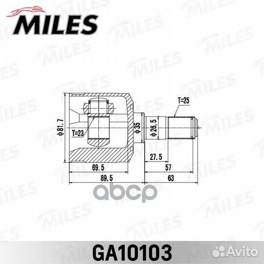 ШРУС hyundai elantra/lantra 95-00/matrix 01-10