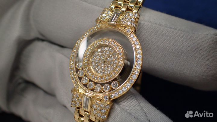 Золотые часы Chopard Happy Diamonds