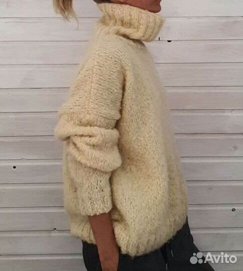 Свитер альпака ручной вязки оверсайз