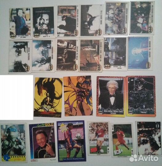 Обертки, карточки, стикеры, календари из 90-ых