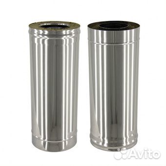 Труба-сэндвич D150/220мм L1м 0,5мм/0,5мм