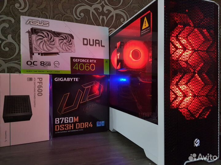 Отличный Пк Для Игр RTX4060 Ti+Core i5 12400F/B760