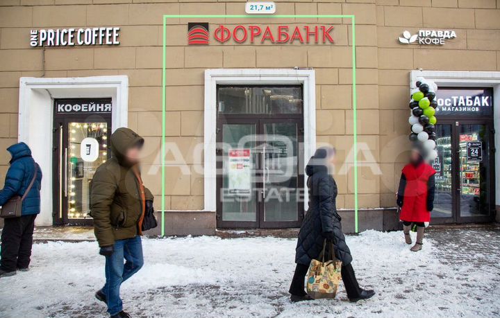 21,7 м2/Продажа торгового помещения/Готовый арендн