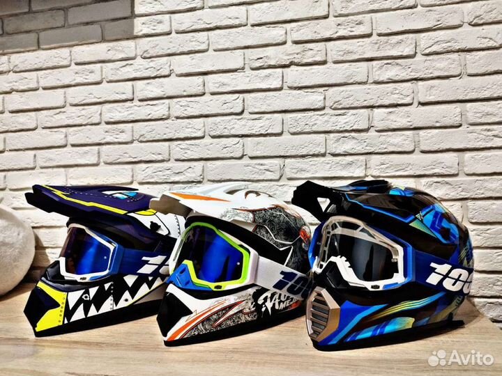 Мотошлем кроссовый новый