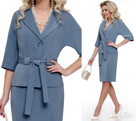 Костюм портрет леди, блю 48 раз