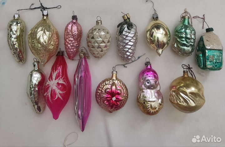 Елочные игрушки, дождик СССР