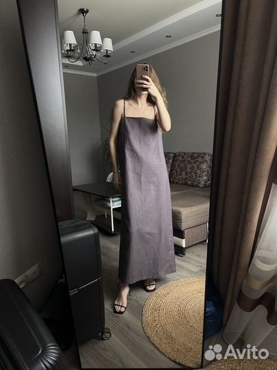 Сарафан льняной Новый XS S M L XL