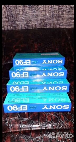 Аудиокассеты запечатанные sony EF 90 Япония