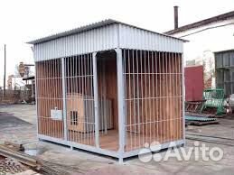 Вольер из металлических прутьев 2х3 для алабая