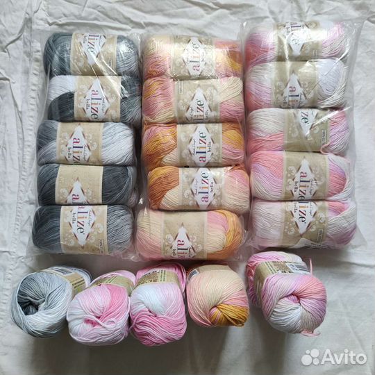 Пряжа хлопок и хлопок+вискоза