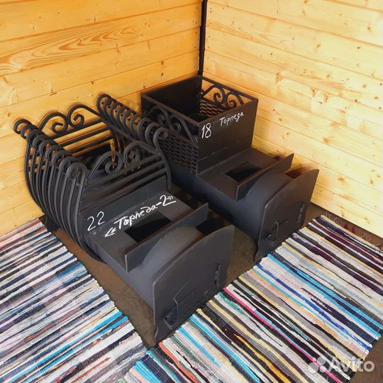 Печь для бани с выносной топкой 