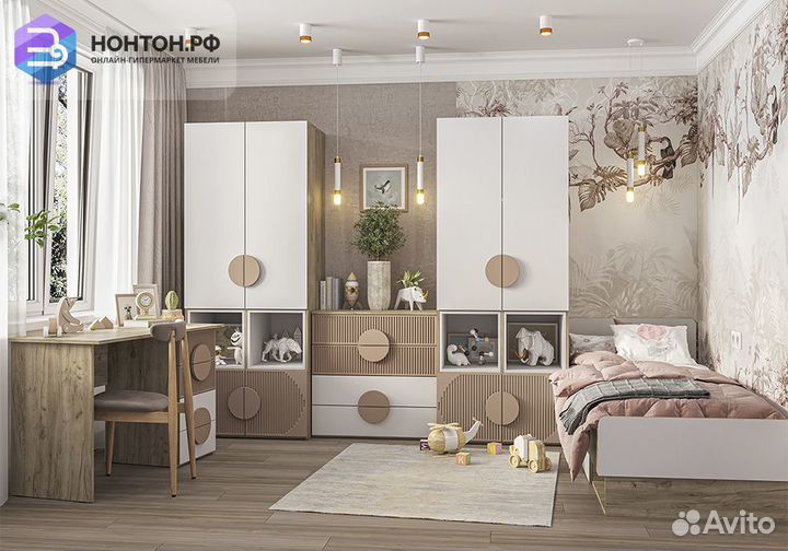 Спальня Мирра №2 дуб крафт серый / белый / софт ка