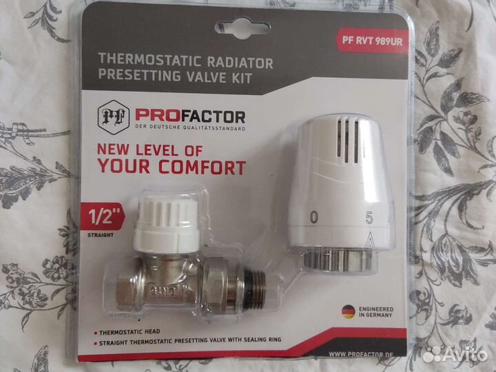 Комплект радиатора profactor термостатический