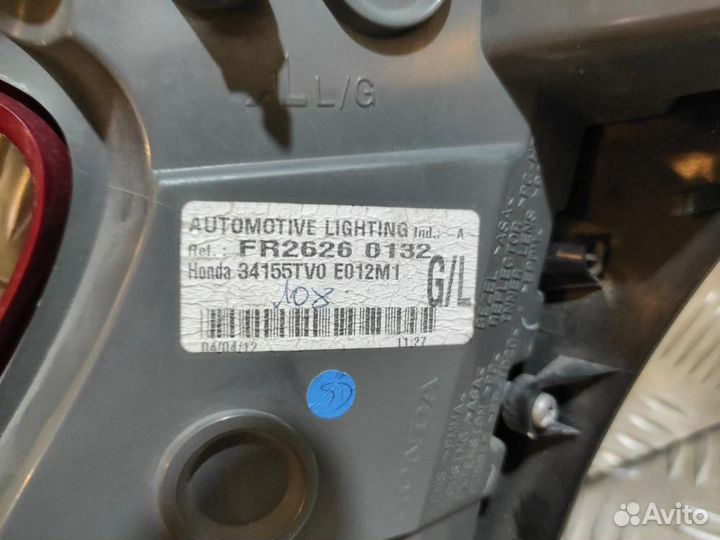 Фонарь задний внутренний левый Honda Civic FK (9 g