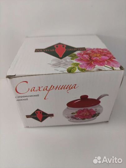 Сахарница с керамической ложкой