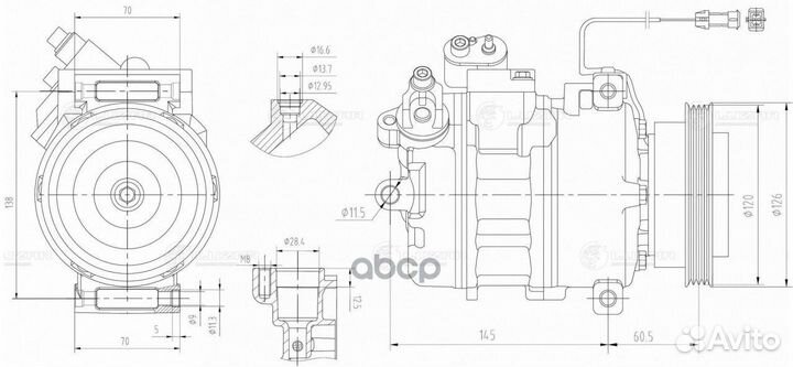 Компрессор кондиц. для а/м Audi A4 (B5) (94)