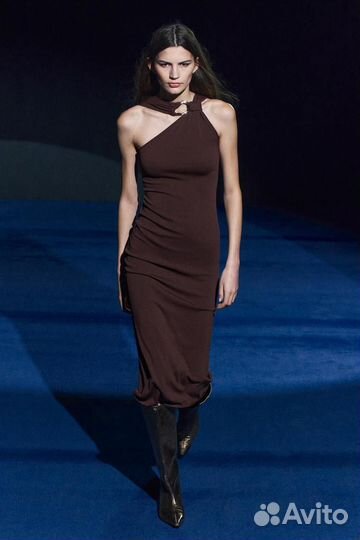 Платье Zara миди халтер