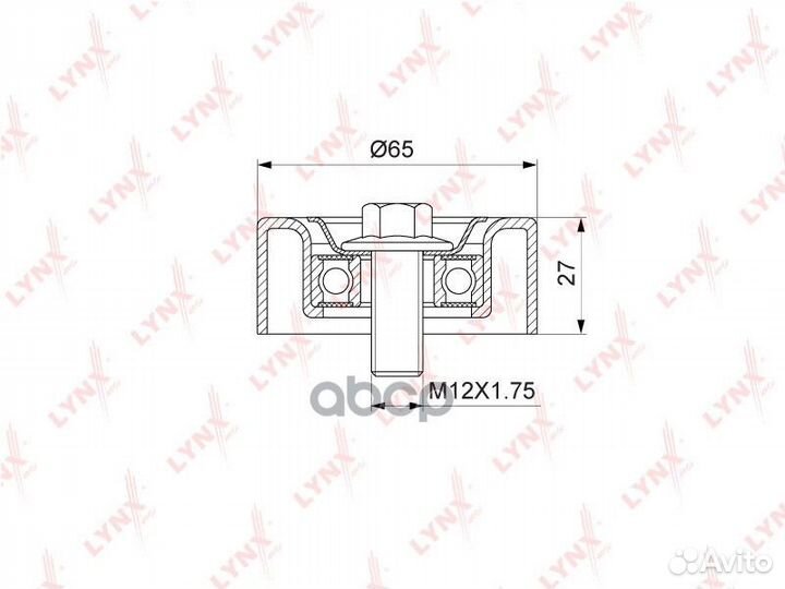 Ролик натяжной приводного ремня hyundai santa FE
