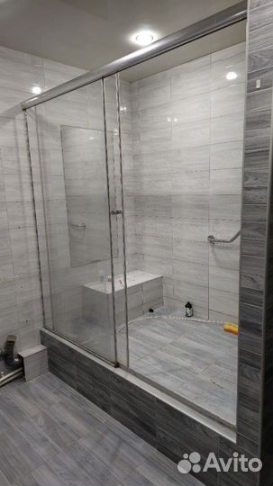 Стеклянные двери для ванной комнаты хаммам 180*183