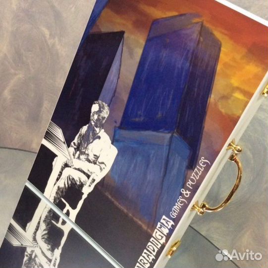 Нарды дерево массив в кейсе с латунными ручками