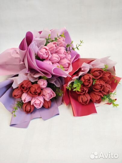 Тюльпаны из мыла