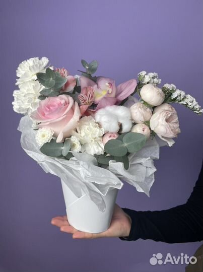 Букет цветов. Цветы в коробке. Доставка. Самовывоз