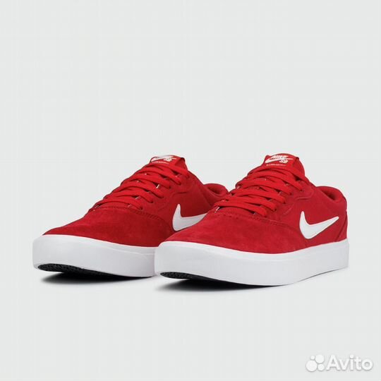 Кеды Nike SB Chron Suede Red White