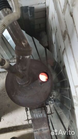 Печка на отработке закрытого горения