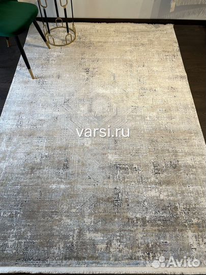 Шелковый ковер 1.2х1.8 бежевый