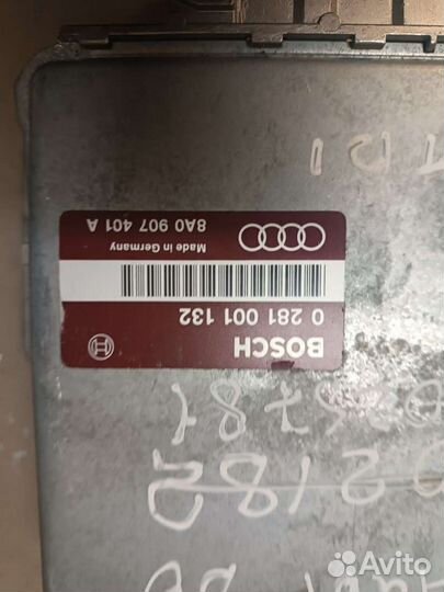 Блок управления двигателем audi 80 b4 (1991 - 1996) 0281001132. 8a0907401a