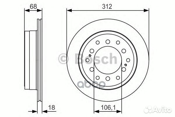 Диск тормозной задний 0986479S36 Bosch