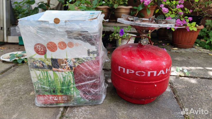 Газовая плитка с баллоном 9,2 л Кемпинг