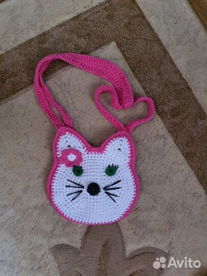 Вязаная детская сумка