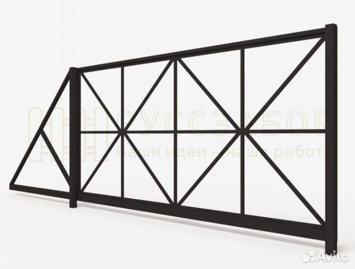 Откатные ворота под ключ с установкой