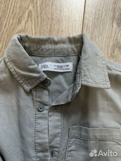 Вельветовая рубашка zara 92