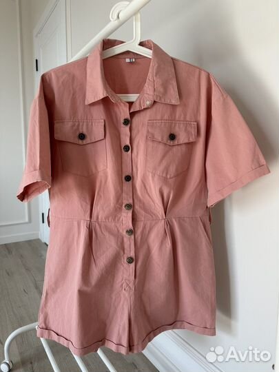 Женский розовый комбинезон 44 46