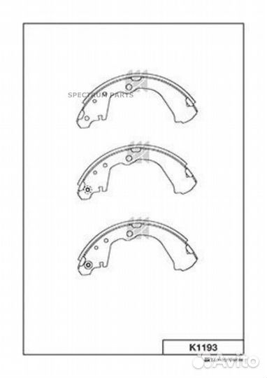 Kashiyama K1193 Барабанные тормозные колодки kashi